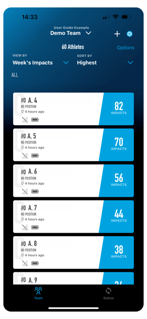App - Team Page Impacts